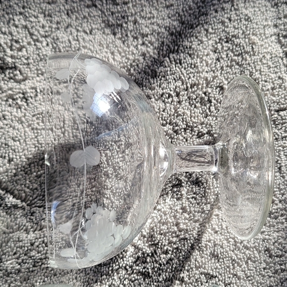 Dining Vintage Set Of Etched Glass Dessert Cups Poshmark